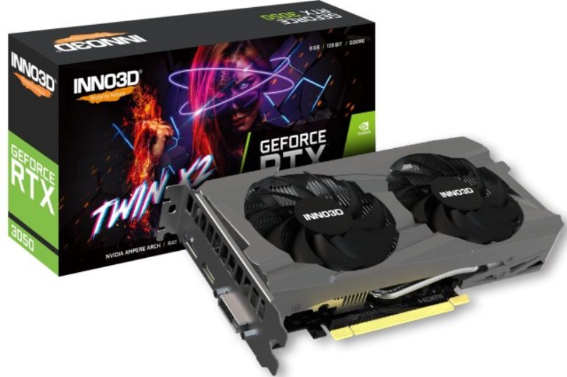 Videókártya Inno3D RTX3050 8GB TWIN X2