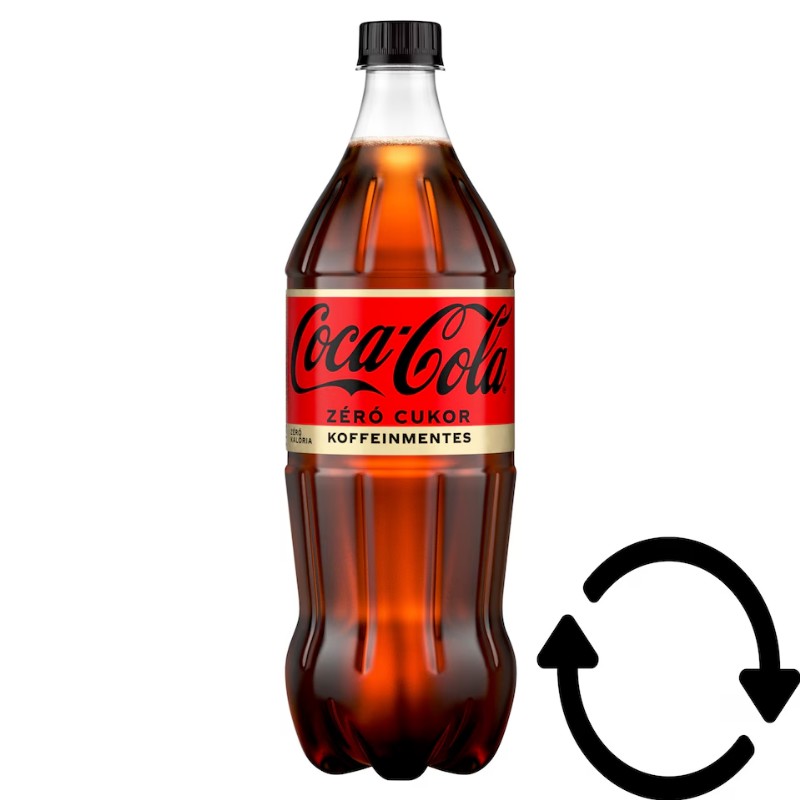 Üdítőital Coca-Cola 1L Zero Koffein visszaváltható