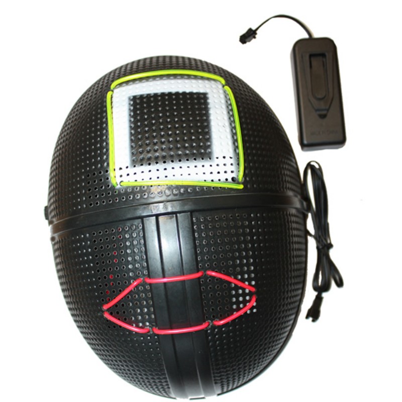 Jelmez Squid Game Álarc Négyzet Villogó