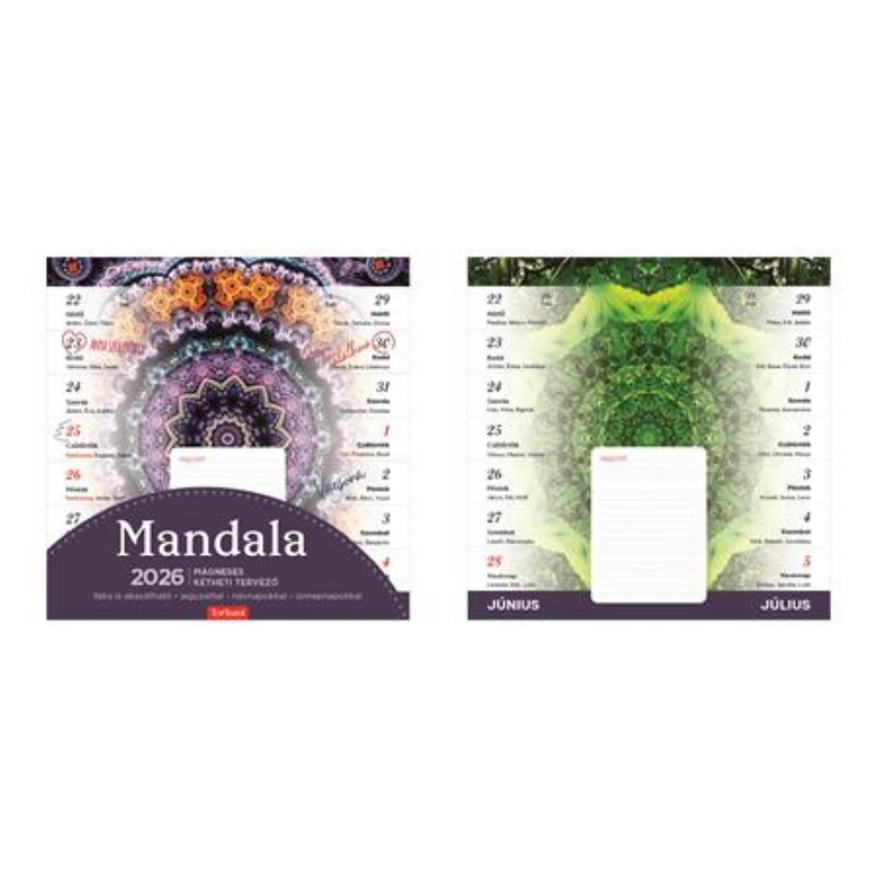 Naptár fali Toptimer 2026 Mágneses Mandala