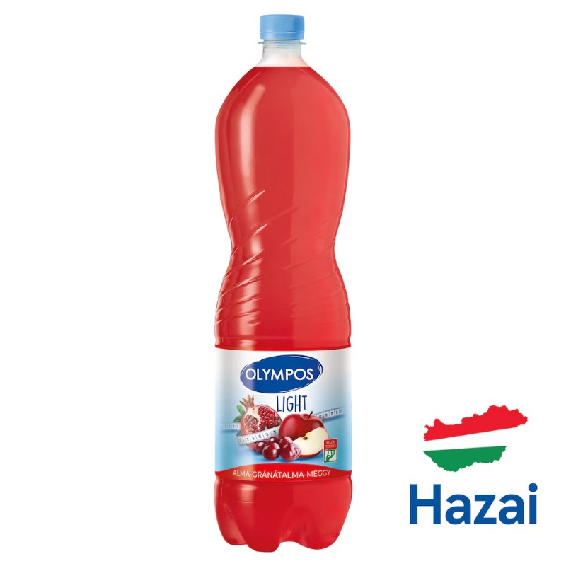Üdítő Olympos 1,5L Light Alma-Gránátalma-Meggy visszaváltható