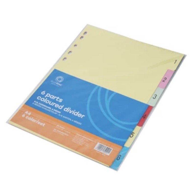 Elválasztólap Bluering színes karton 6db/cs