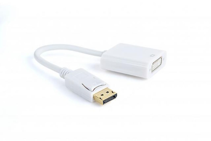 Adapter Gembird DisplayPort to DVI adapter 10 cm fehér