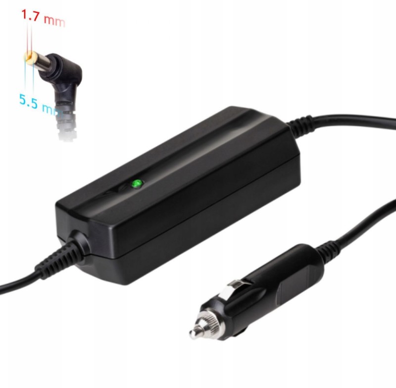 Notebook töltő autós Akyga AK-ND-34 5,5x1,7 19V 3,42A 65W