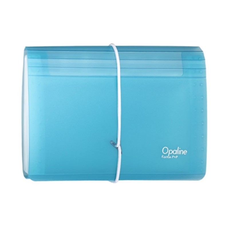 Harmónika mappa OPALINE DL 13 részes kék