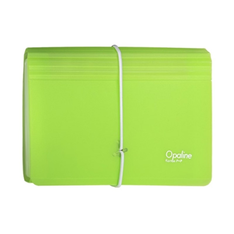 Harmónika mappa OPALINE DL 13 részes zöld