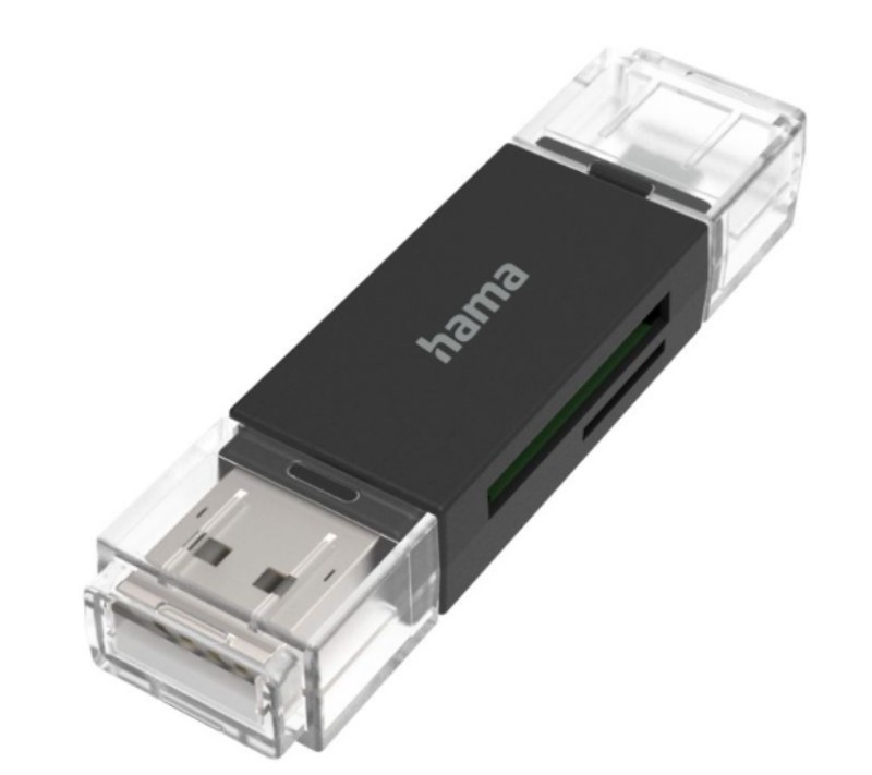Kártyaolvasó Hama USB 2.0 SD/microSD Fekete