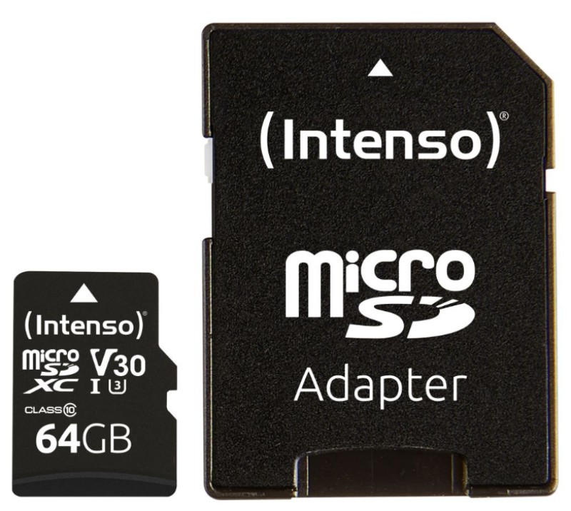 Memóriakártya Intenso 64GB MicroSDXC Professional Class 10 U1 V30 + adapterrel*