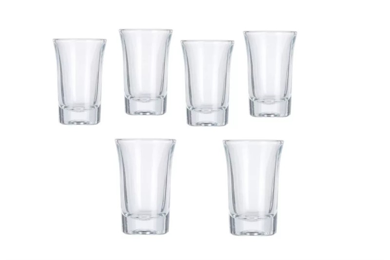 Pohár 50ml 6db/csomag Üveg Stampedlis