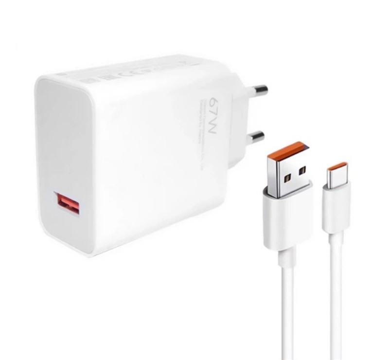 Hálózati töltő Xiaomi USB aljzat 67W Fehér