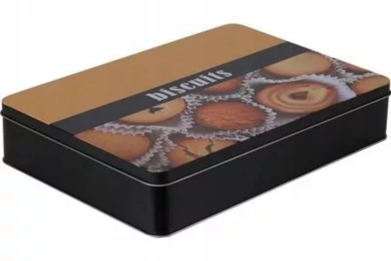 Tárolódoboz Fém 26x19x5 cm Süteményes