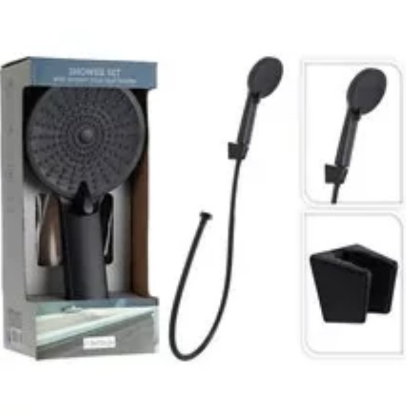 Zuhanyrózsa +Gégecső +Tartó Fekete