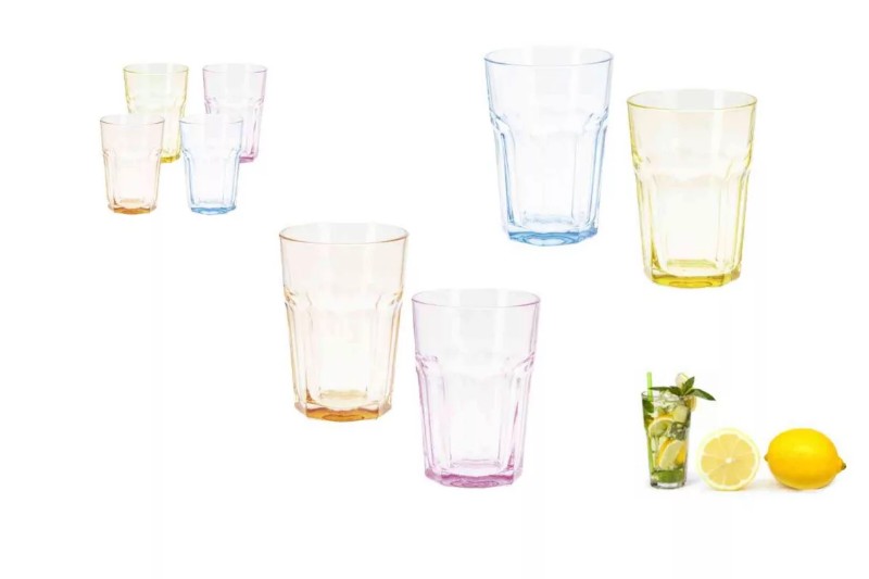 Pohár Excellent Houseware 360ml Üveg 4 Szín