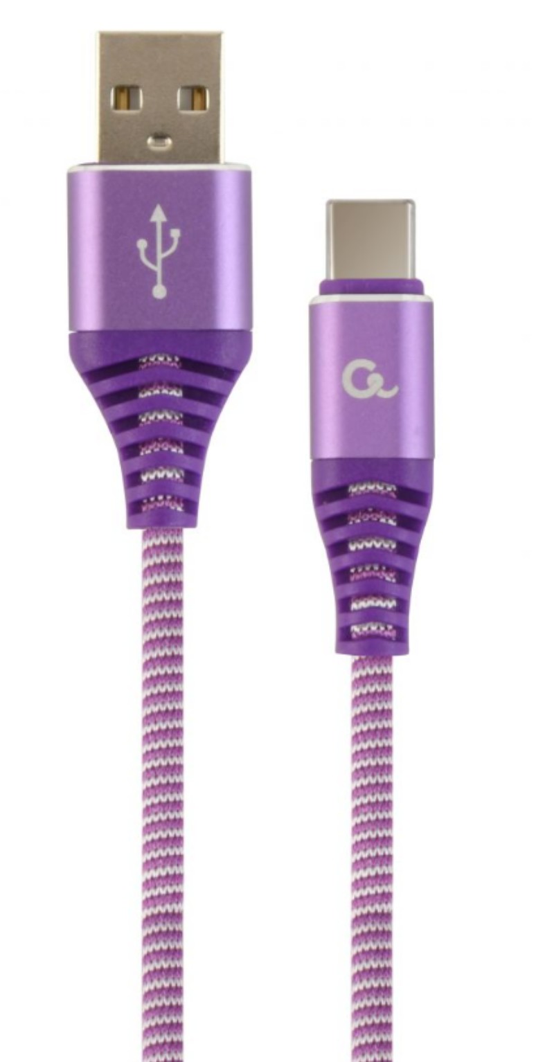 Kábel Gembird CC-USB2B-AMCM-2M-PW Premium cotton