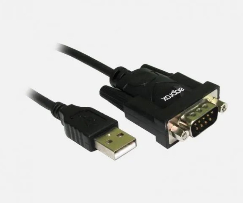 Kábel Approx APPC27 USB to serial adapter 0,75m Black