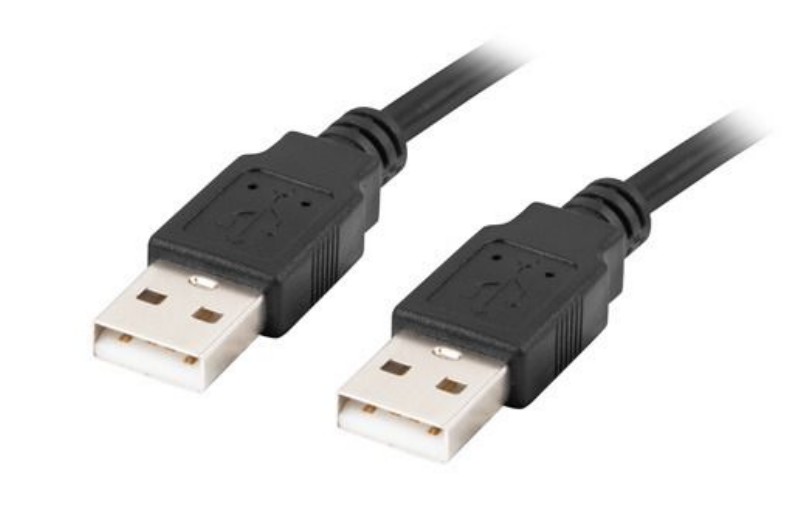 Kábel Lanberg USB-A M/M 2.0 cable 0,5m Black