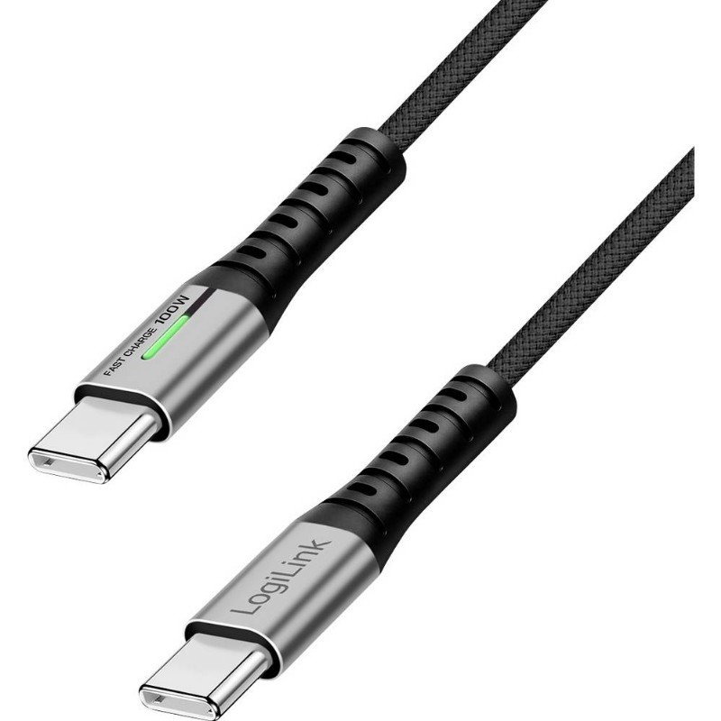 Kábel Logilink USB-C kábel 0,3m fekete
