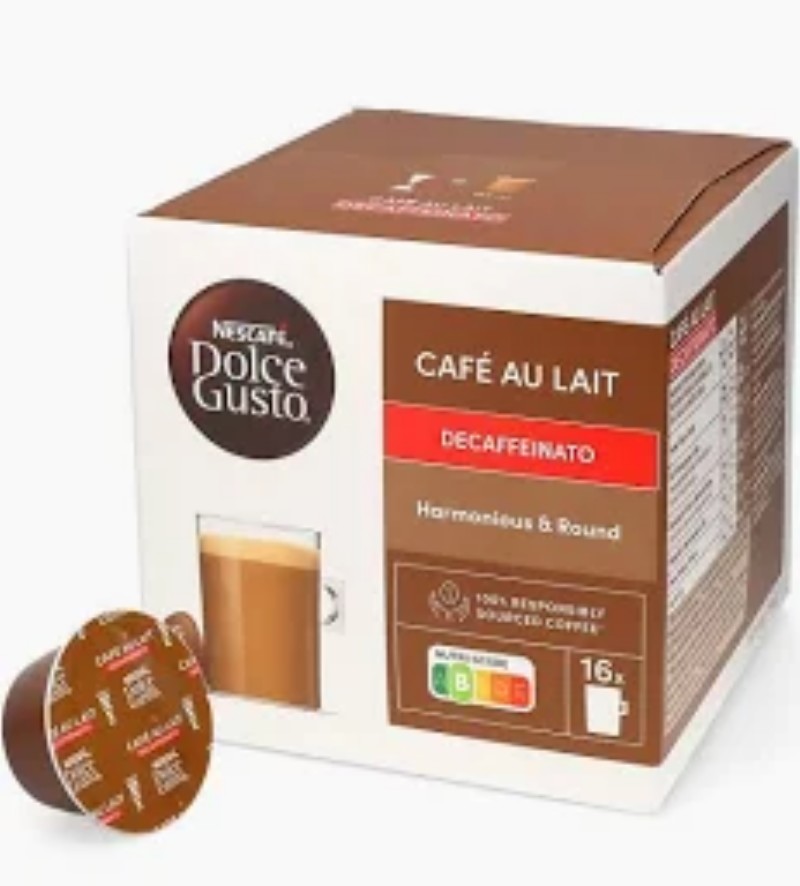 Kávé kapszula Dolce Gusto 16db/csomag Café Au Lait Decaffeinato