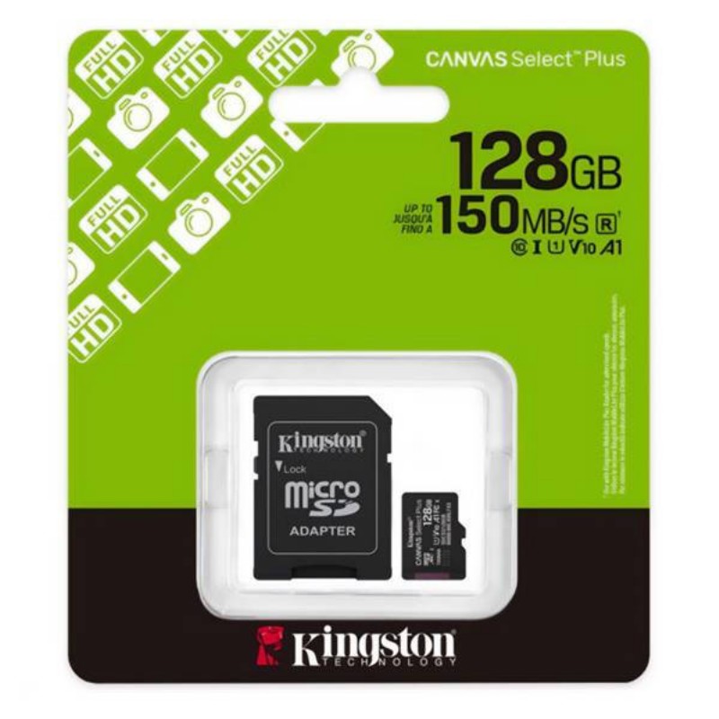 Memóriakártya Kingston microSDXC Canvas Select Plus 128GB