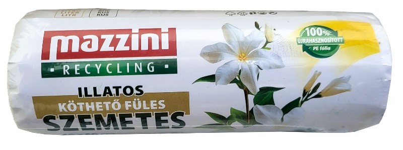 Szemeteszsák Mazzini 35L 20db/csomag köthető füles Virág illat