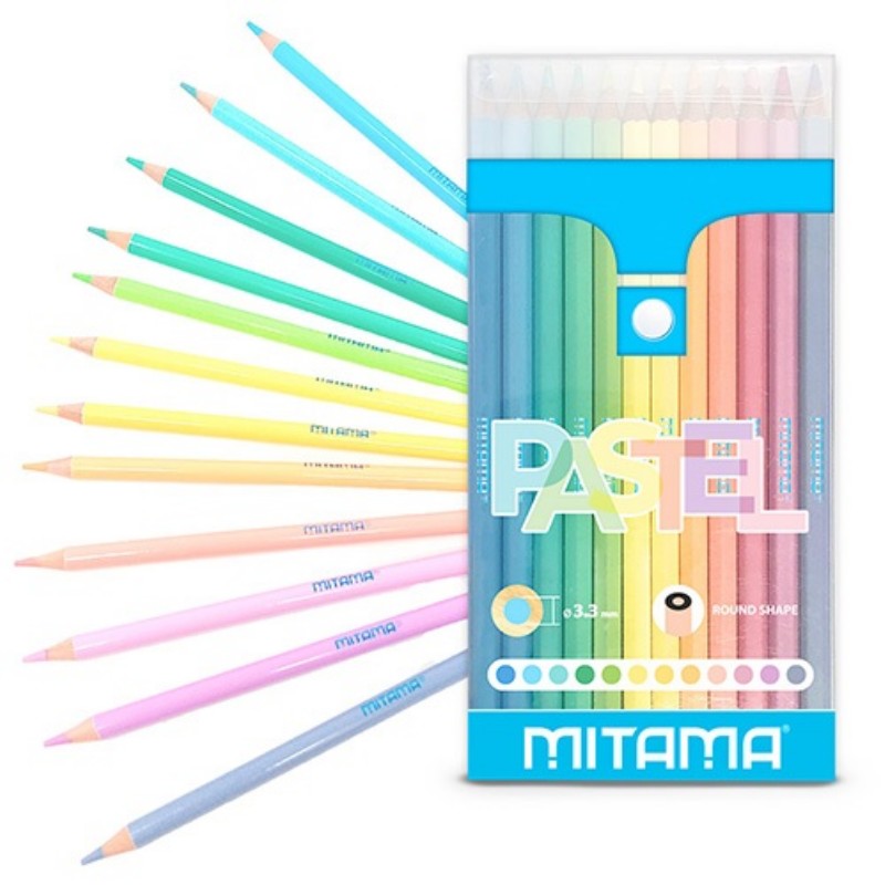 Színesceruza Mitama 12db/csomag Pasztell