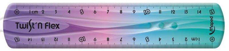 Vonalzó Maped 15 cm Twist'n Flex Decor Műanyag Törhetlen