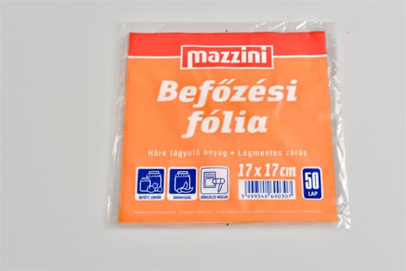 Befőzési Celofán Mazzini 17x17 cm 50lap/csomag