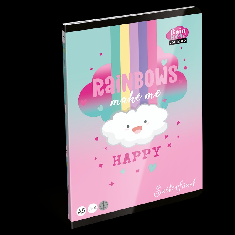 Füzet LizzyCard A/5 Szótár 31-32 32 lapos Rainbow Lollipop