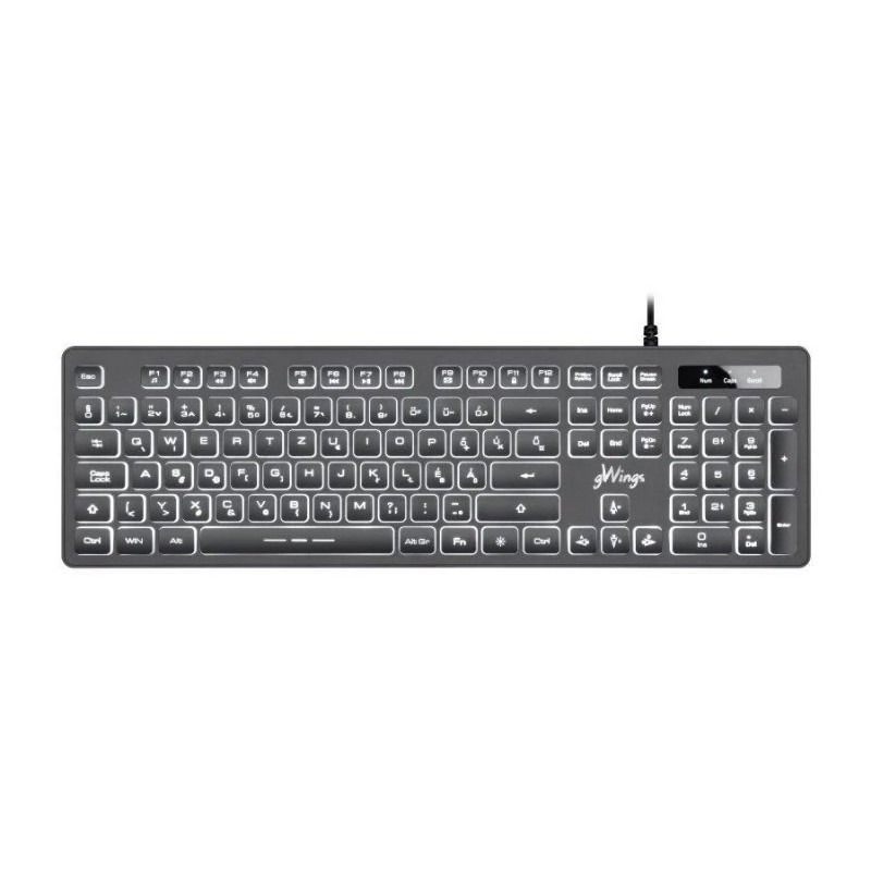 gWings GW470kb USB magyar billentyűzet fekete