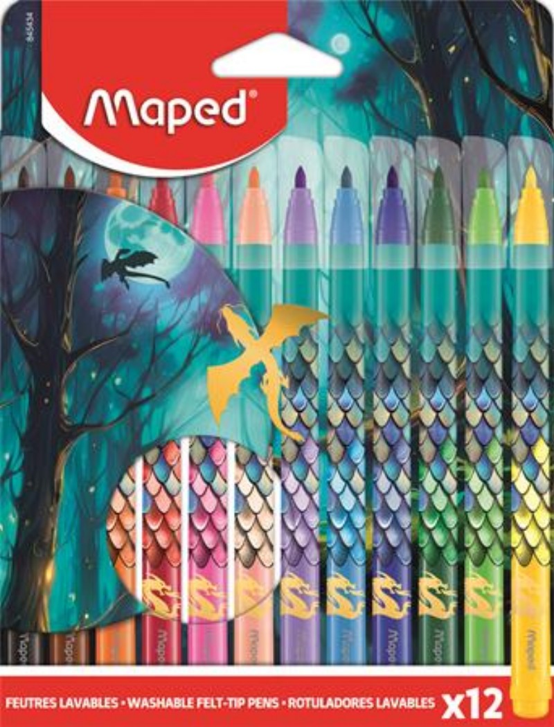 Filctoll készlet Maped 2,8mm 12db/csomag Dragon sárkány