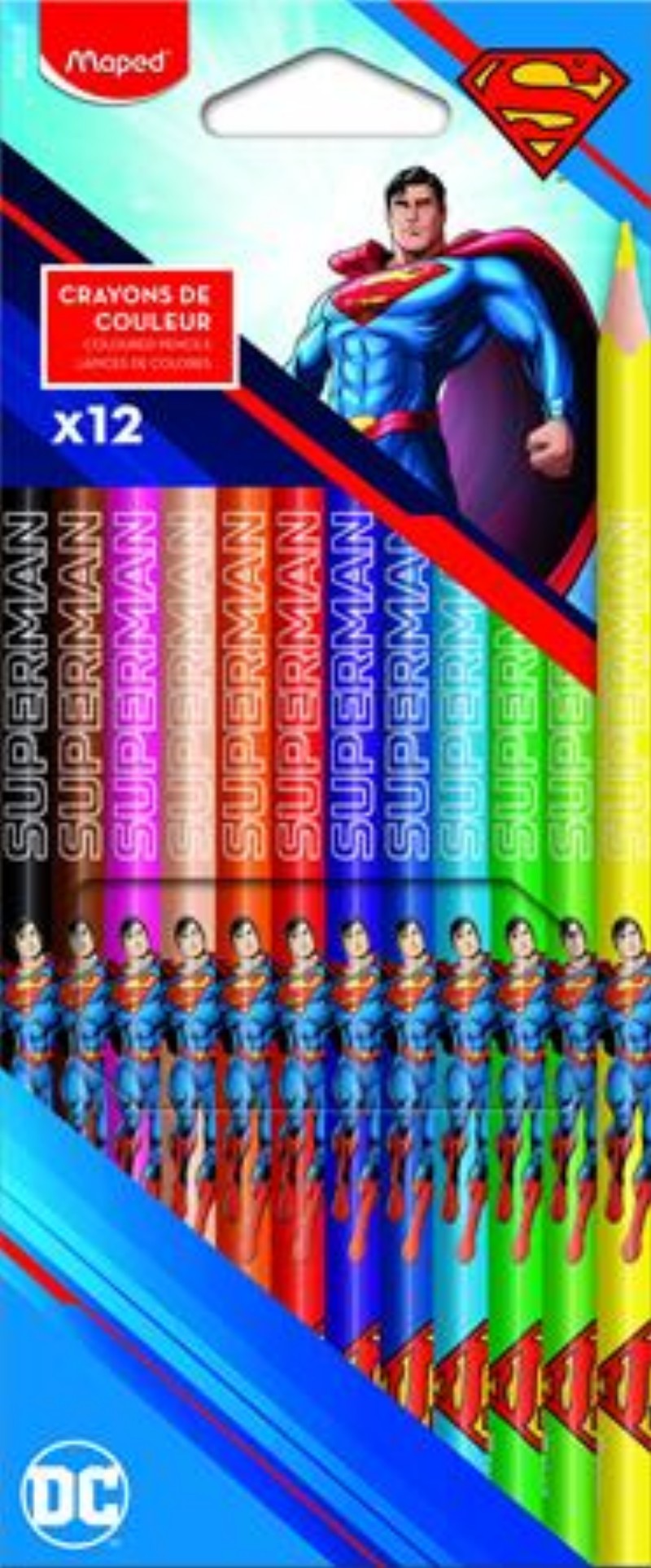 Ceruza készlet Maped 12db/csomag Superman