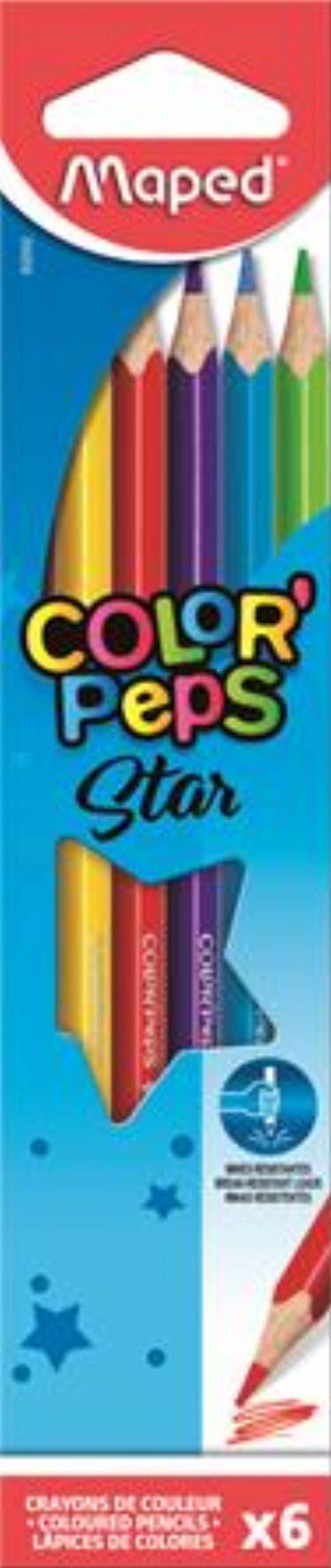 Ceruza készlet Maped 6db/csomag Color Peps Star