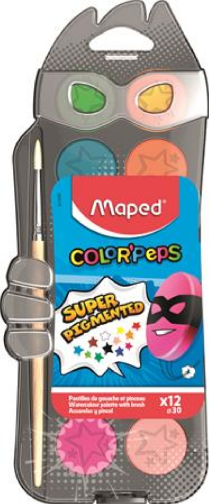Vízfesték Maped 30 mm 12 Szín + ecset
