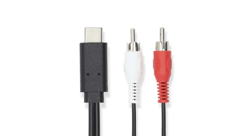 Nedis CCGL64240BK10 USB 3.2 Gen 1 | USB-C™ dugó | 2x RCA dugó | 1.00 m
