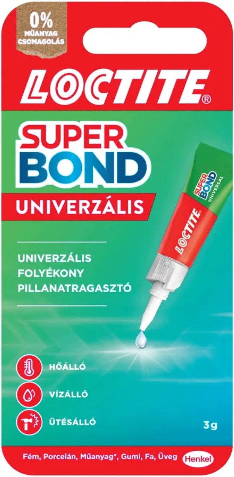 Pillanatragasztó Loctite 3g