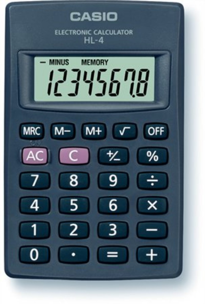Számológép Casio zseb 8 Számjegy HL-4A