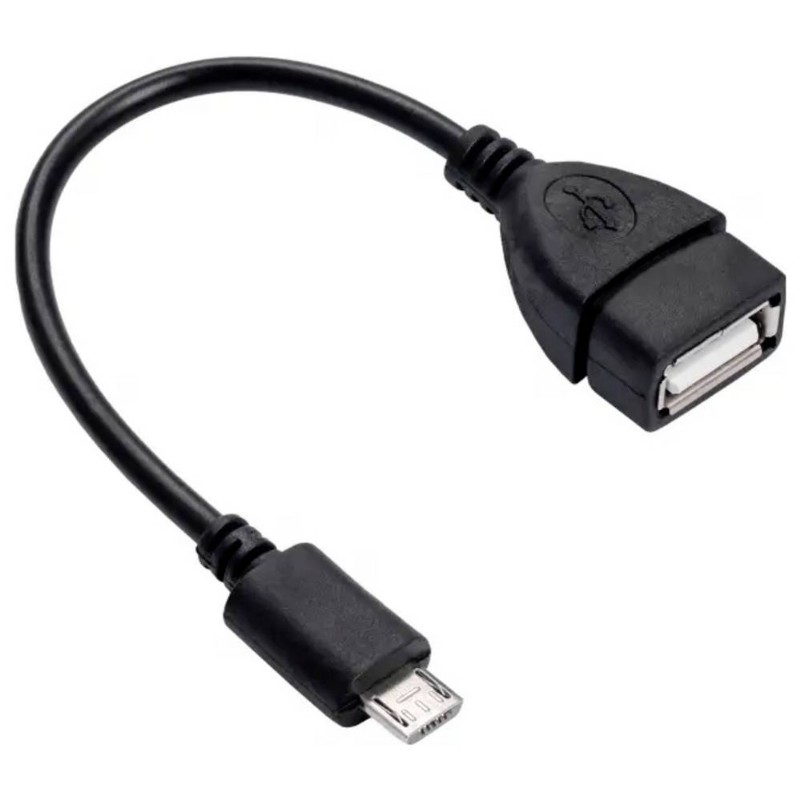 USB 2.0 kábel Akyga AK-AD-09 USB A(F) - micro USB B(M) 0,15m OTG fekete