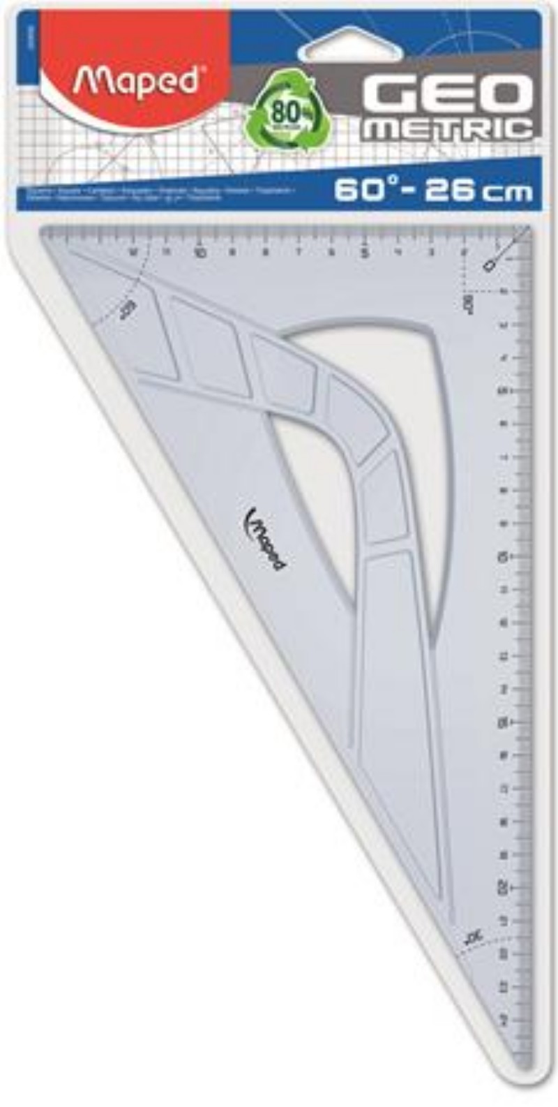 Vonalzó Maped háromszög 60° 25 cm Geometric Műanyag