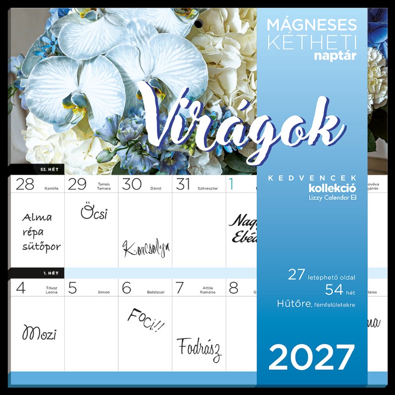 Naptár fali Lizzy Calendar 2027 Mágneses 