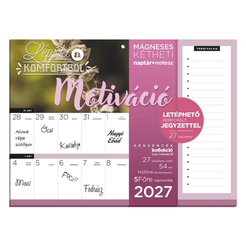 Naptár fali Lizzy Calendar 2027 Mágneses 