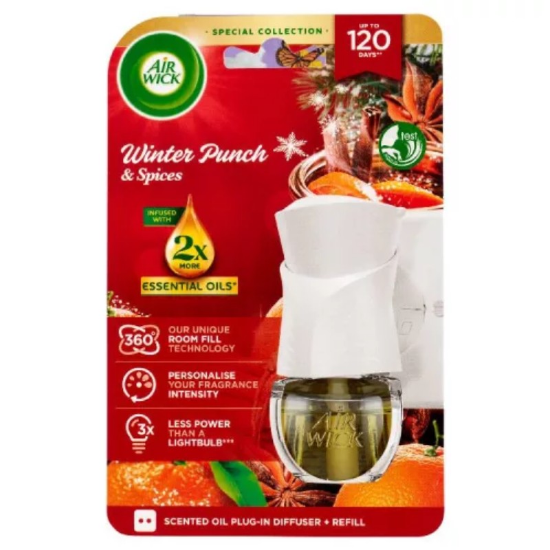 Légfrissítő Airwick elektromos utántöltő + készülék 19ml Winter Punch