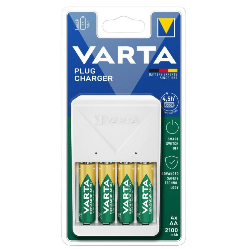 Elem tölthető Varta 4db AA 2100mAh + Varta töltő