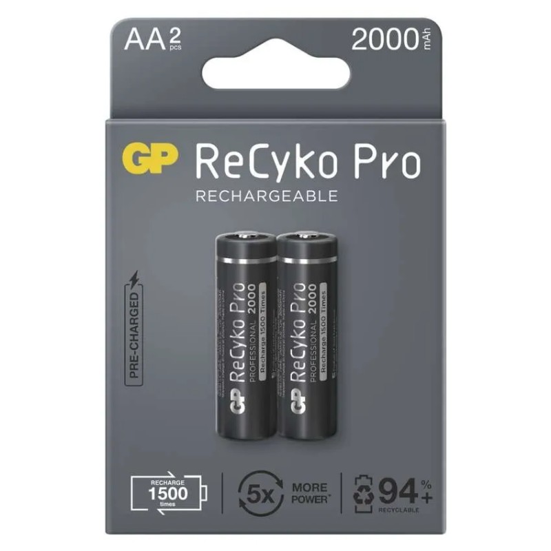 Elem tölthető GP ReCyko Pro 2×AA 2000mAh
